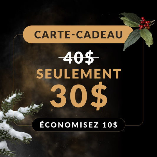Carte-cadeau en rabais de 40 $ — pour seulement 30 $